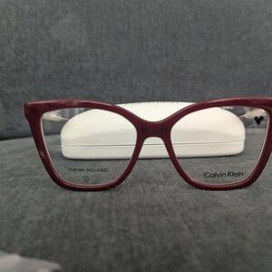 Calvin Klein Burgundy Eyeglasses
